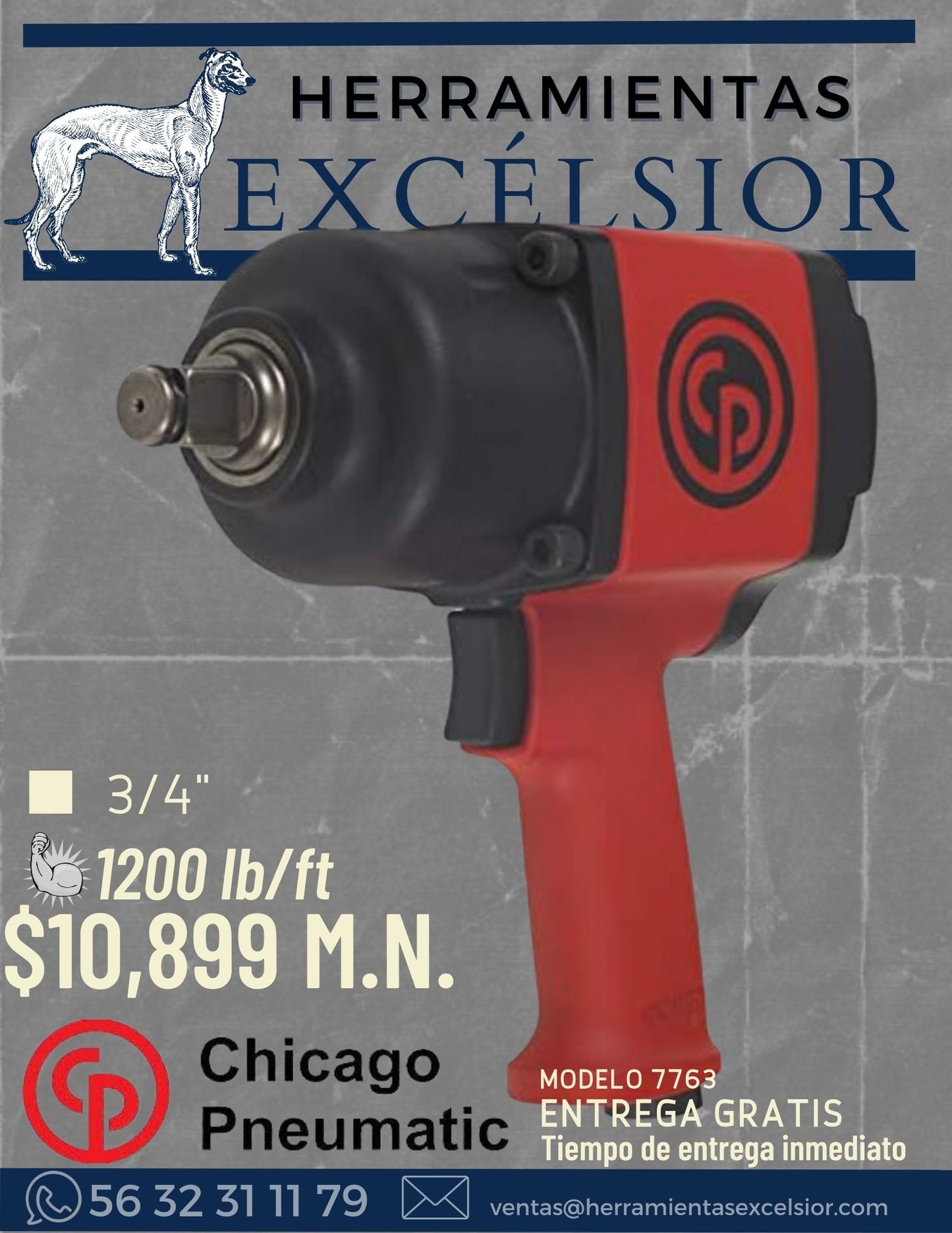 Llave de impacto 3/4" Chicago Pneumatic 7763