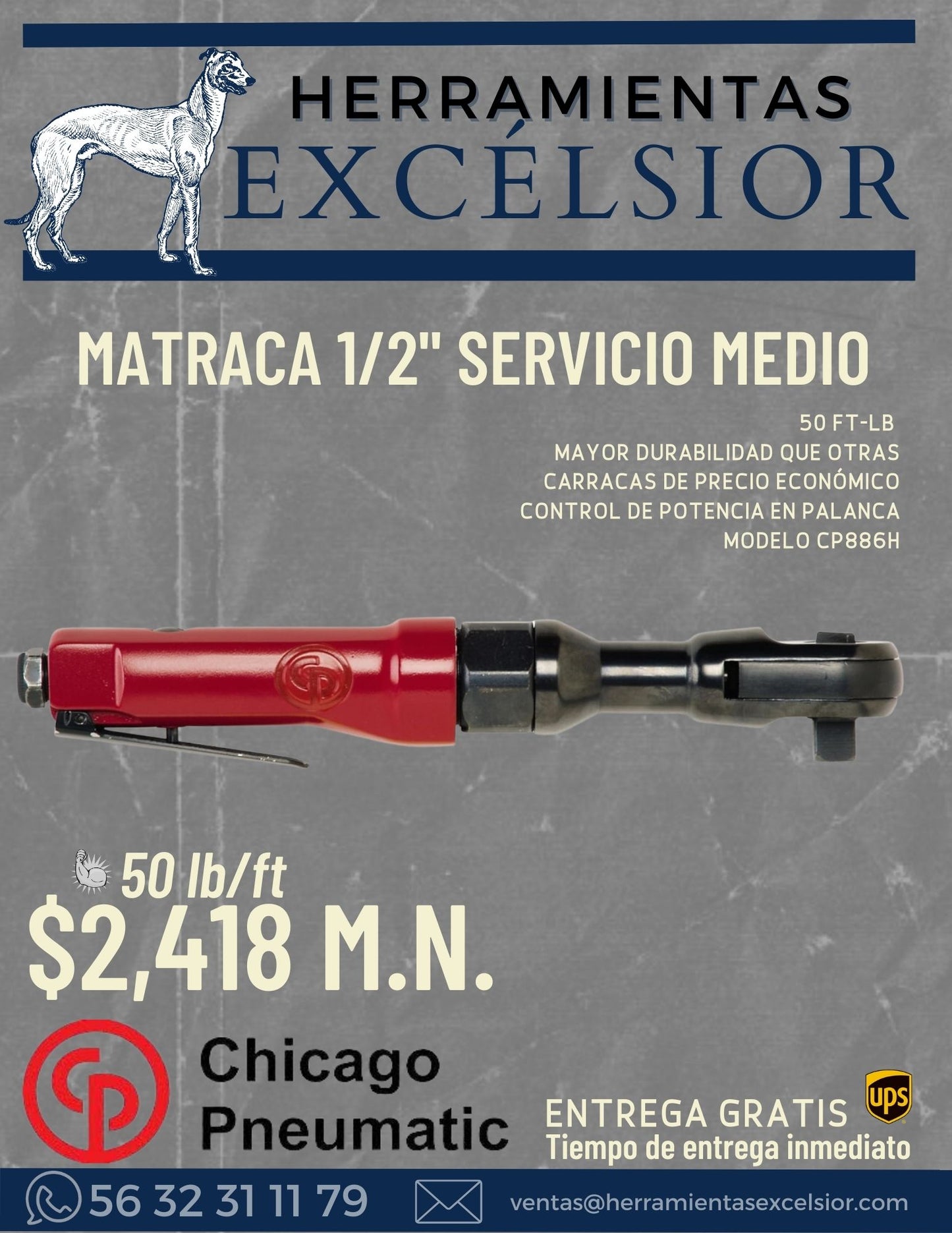 Matraca 1/2" servicio medio