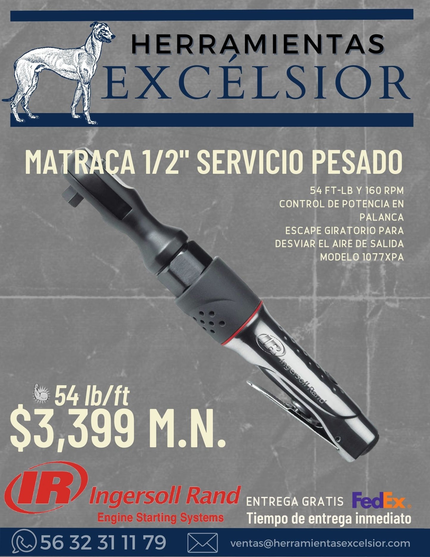 Matraca 1/2" servicio pesado 1077XPA