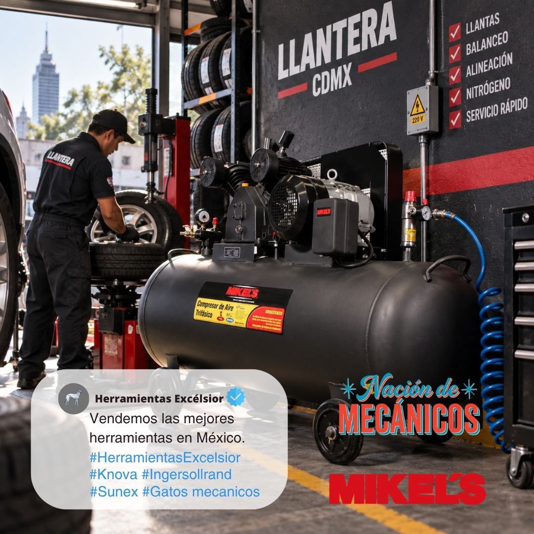 Compresor trifásico 5 HP (300 lts) MIKELS CAT-5HP