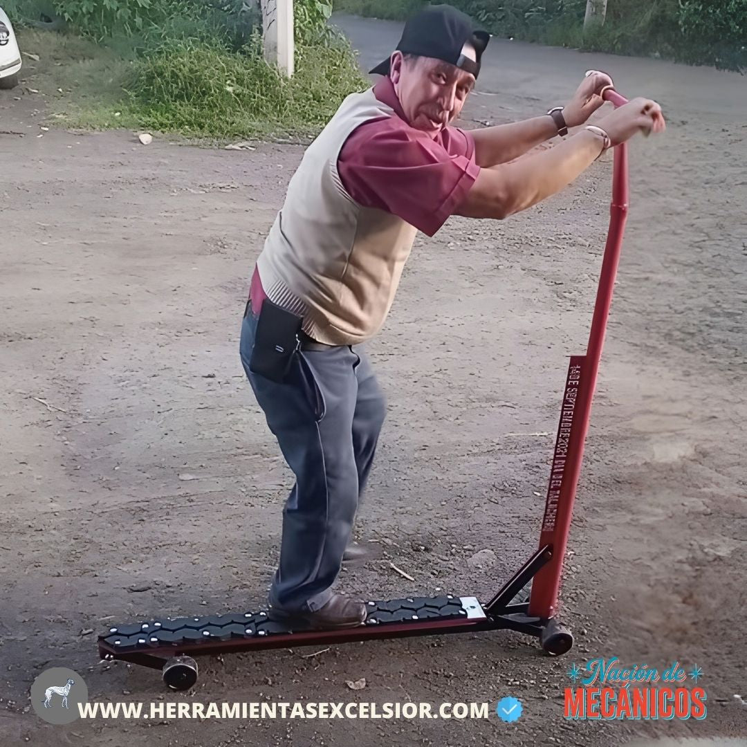 Gato de patin mecanico para cambio de llantas soporta (600 kg)